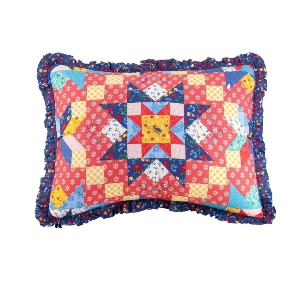 The Pioneer Woman Multi-Color Starlight Patchwork 2-Piece Cotton King Sham Set
